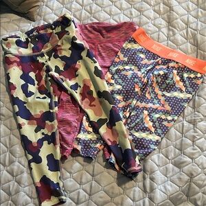 Nike Multicolor Camo and Patterned Leggings